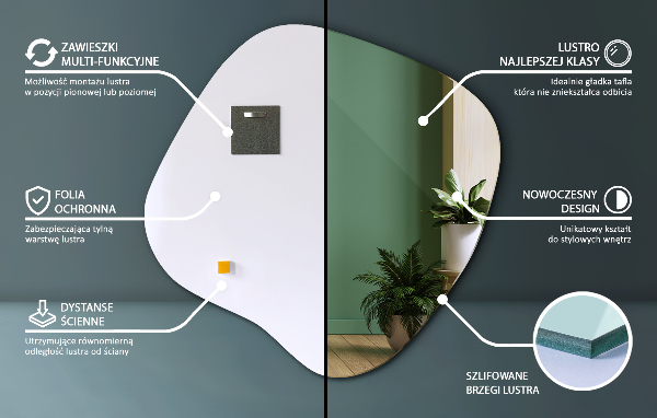 Mirror splash original 23x23 in