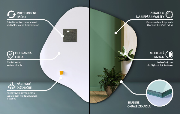 Mirror splash original 27x26 in