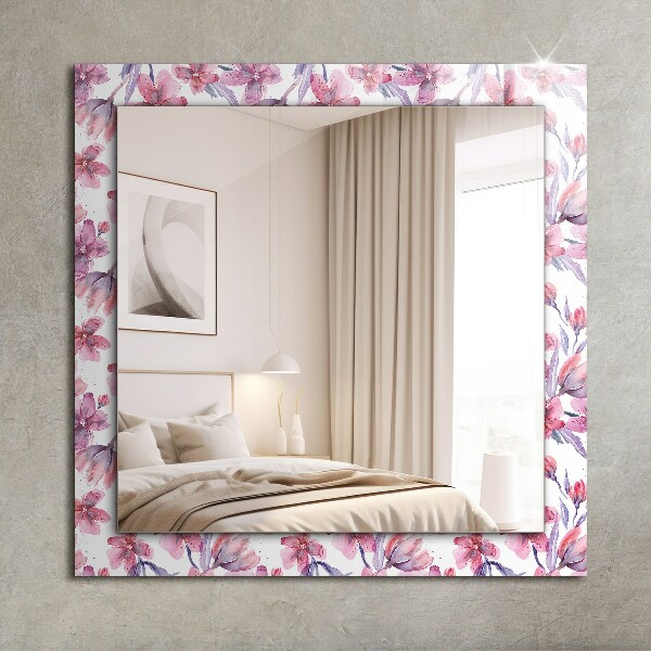 Decorative mirror Watercolour flowers