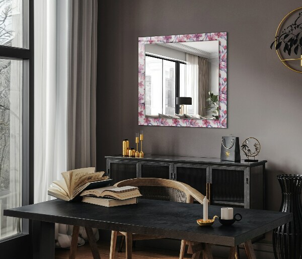 Decorative mirror Watercolour flowers