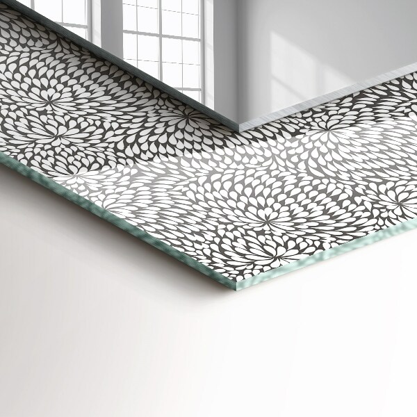 Mirror frame with print 3D motifs