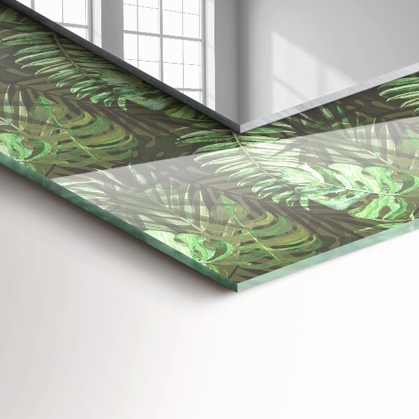 Wall mirror decor Tropical leaves