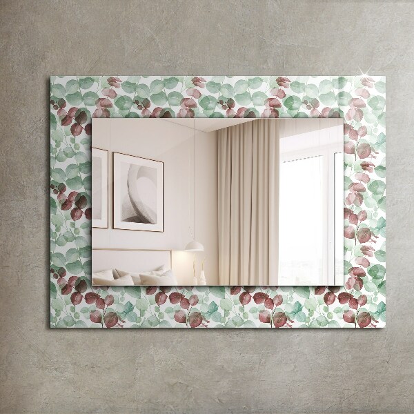 Printed mirror Watercolour leaves