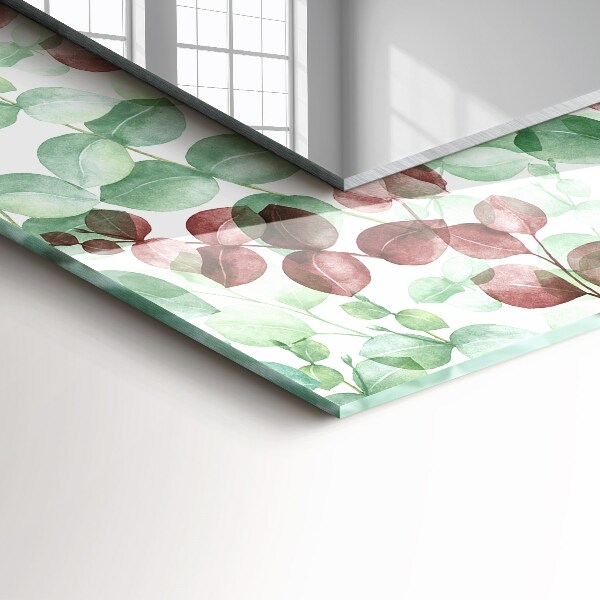 Printed mirror Watercolour leaves
