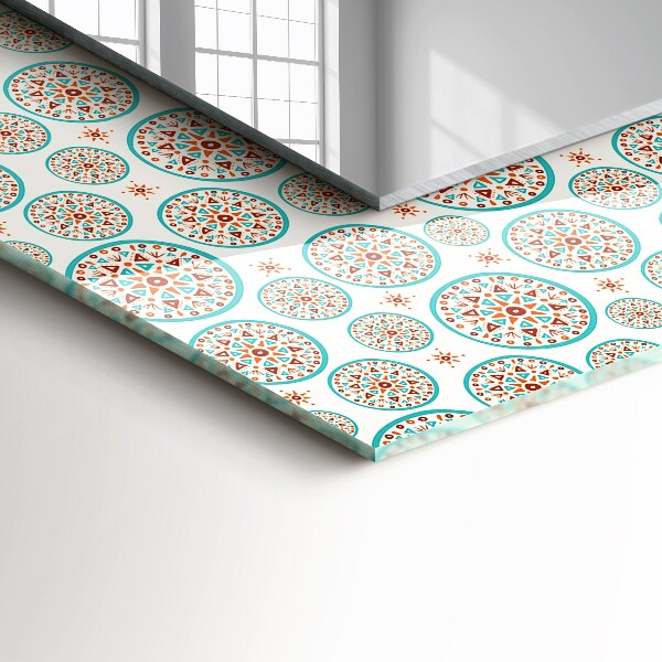 Decorative mirror Drawing of coloured circles