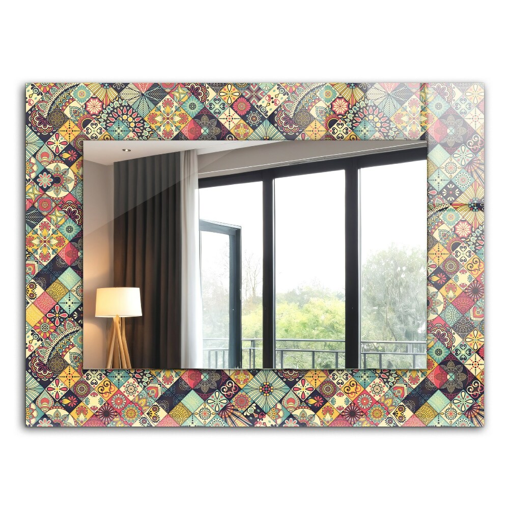 Printed mirror Coloured mosaic