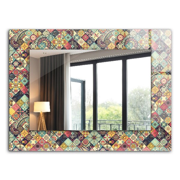 Printed mirror Coloured mosaic