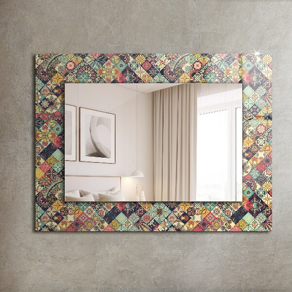 Printed mirror Coloured mosaic