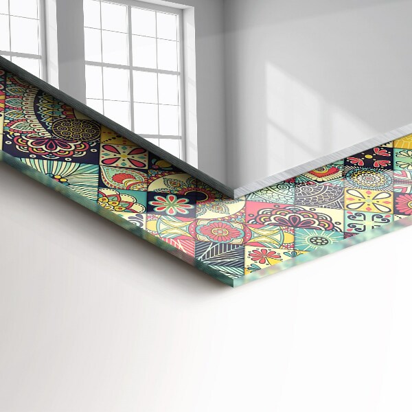 Printed mirror Coloured mosaic