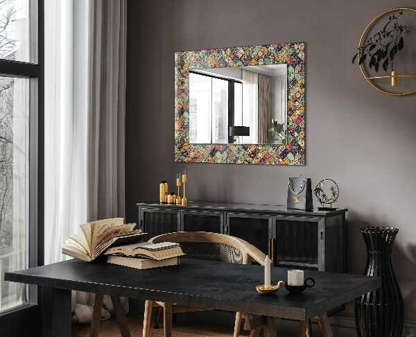 Printed mirror Coloured mosaic