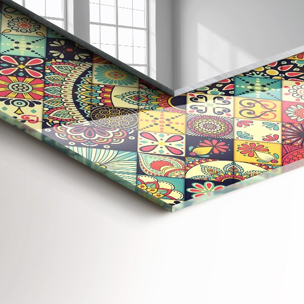 Printed mirror Coloured mosaic