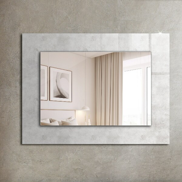 Printed mirror Motif on grey fabric