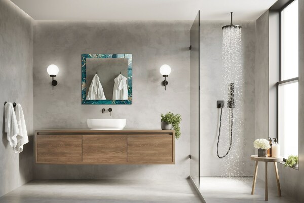 Printed mirror Green marble