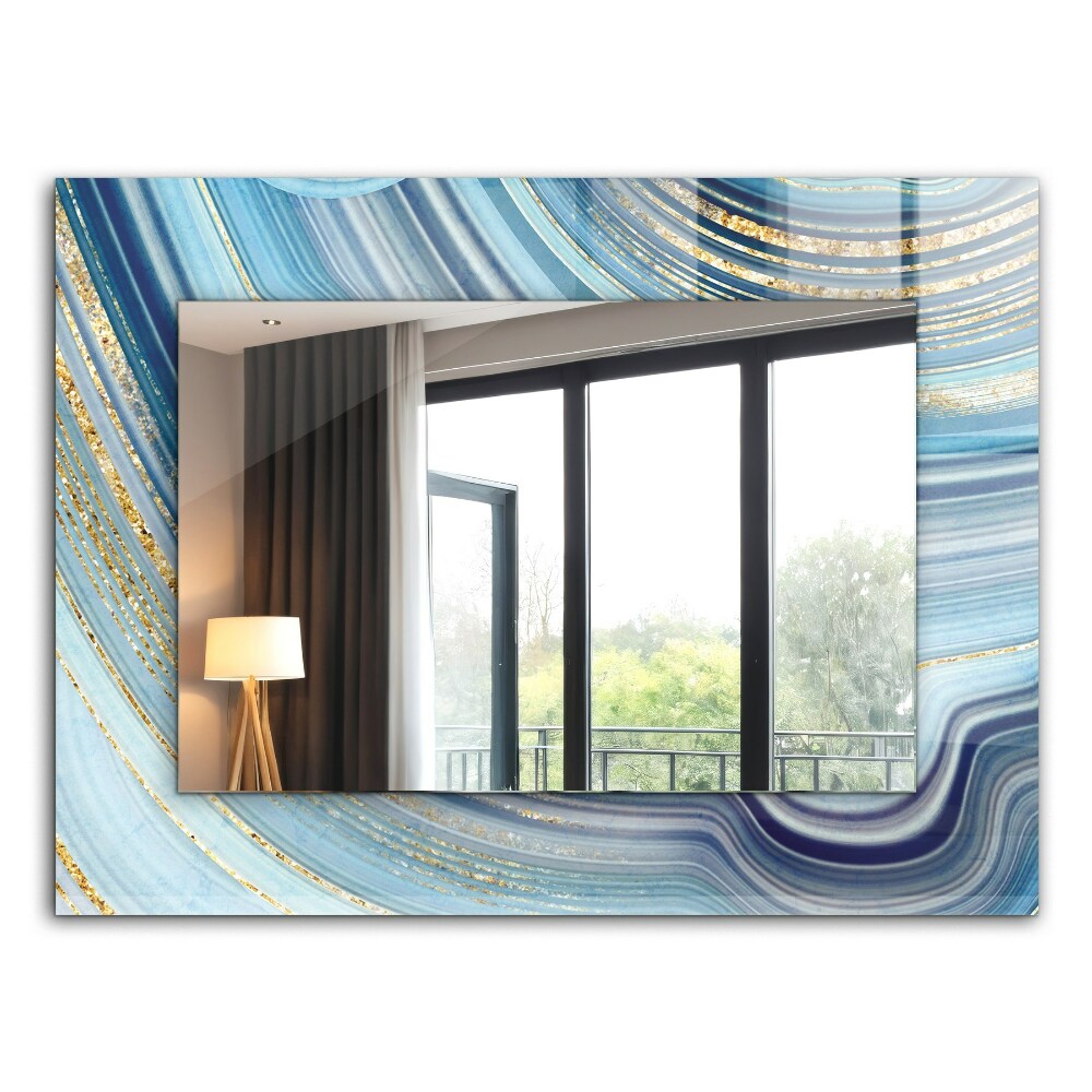 Decorative mirror Blue abstract waves