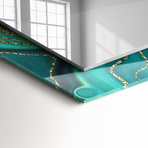 Printed mirror Green abstract texture