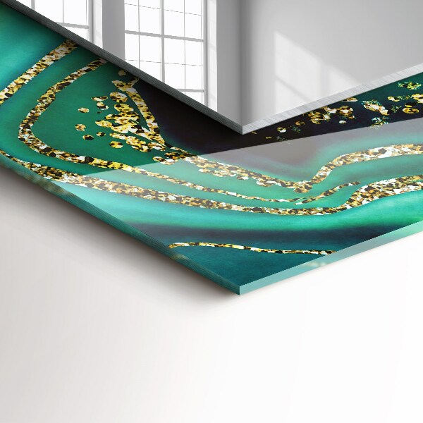 Printed mirror Green abstract texture