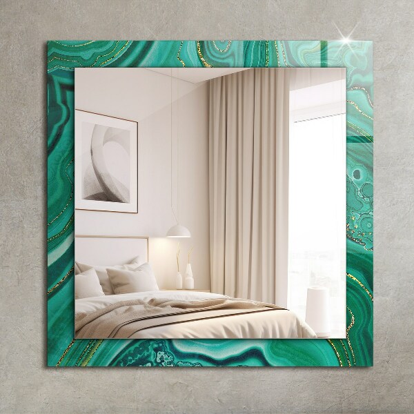 Wall mirror design Green abstract texture