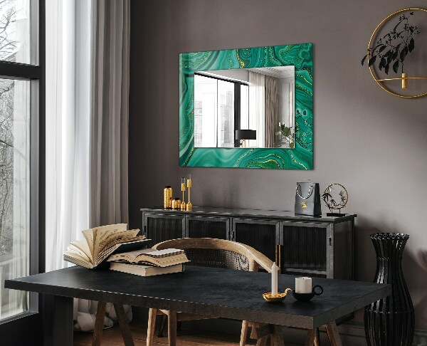 Wall mirror design Green abstract texture