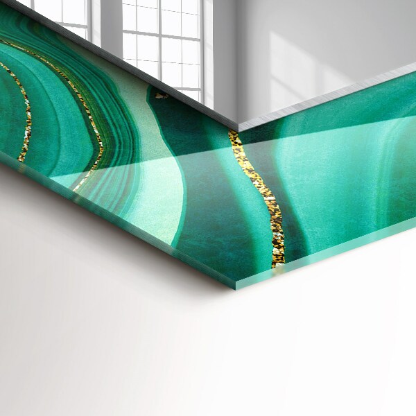 Wall mirror design Green abstract texture