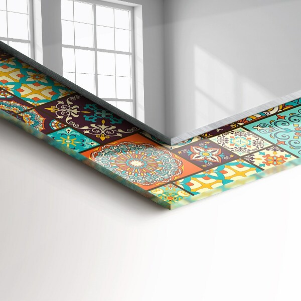 Printed mirror Coloured mosaic