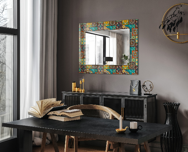 Printed mirror Coloured mosaic
