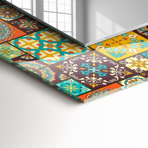 Printed mirror Coloured mosaic