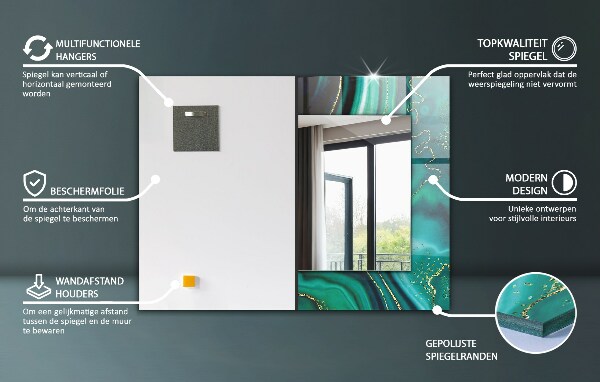 Wall mirror design Terrazzo mosaic