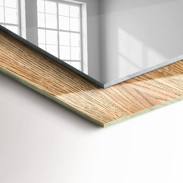 Wall mirror decor Wood texture