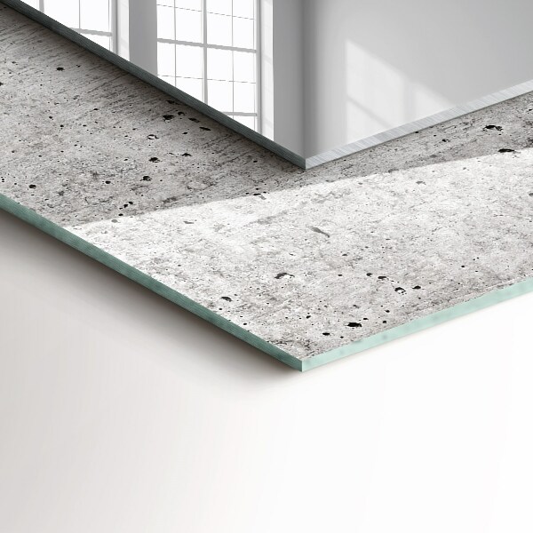 Mirror frame with print Cement wall texture