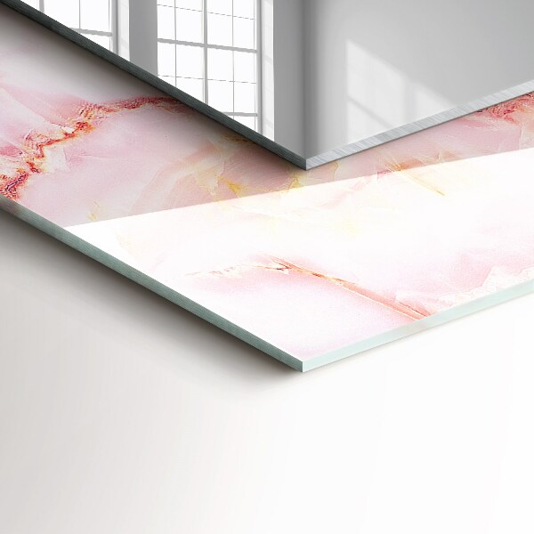 Wall mirror decor Pink marble pattern