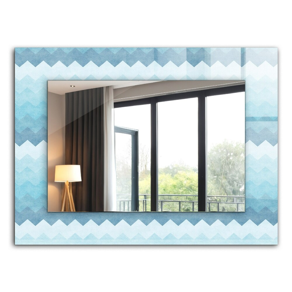 Wall mirror design Gradient zigzag pattern