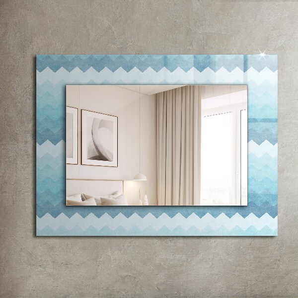 Wall mirror design Gradient zigzag pattern
