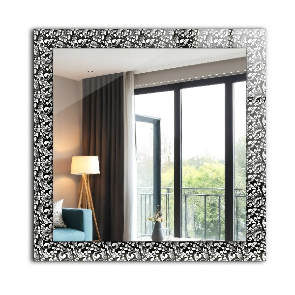 Decorative mirror Black and white ornaments