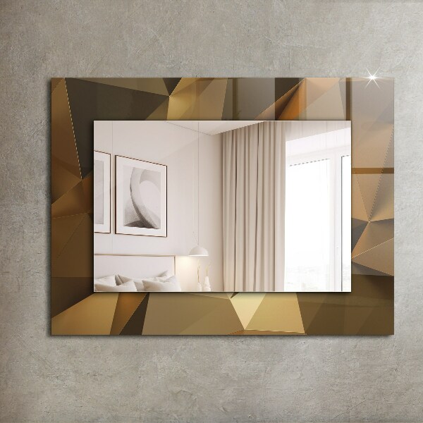 Mirror frame with print Geometric shapes