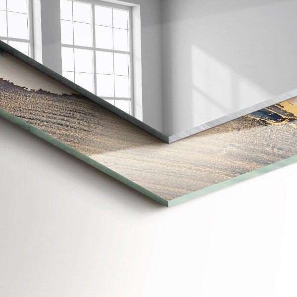 Wall mirror decor Blue abstract art