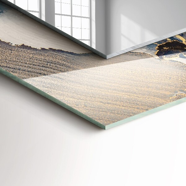 Wall mirror decor Blue abstract art