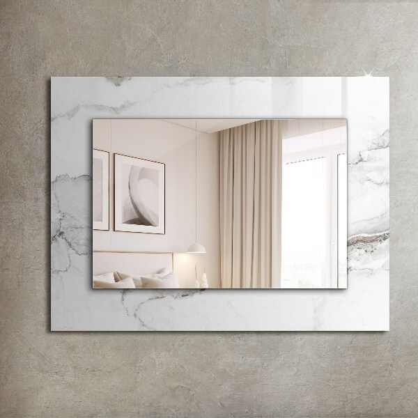 Wall mirror design White marble designs