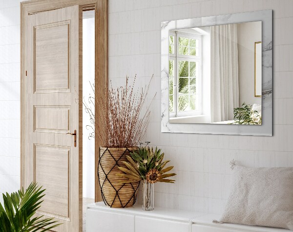 Wall mirror design White marble designs