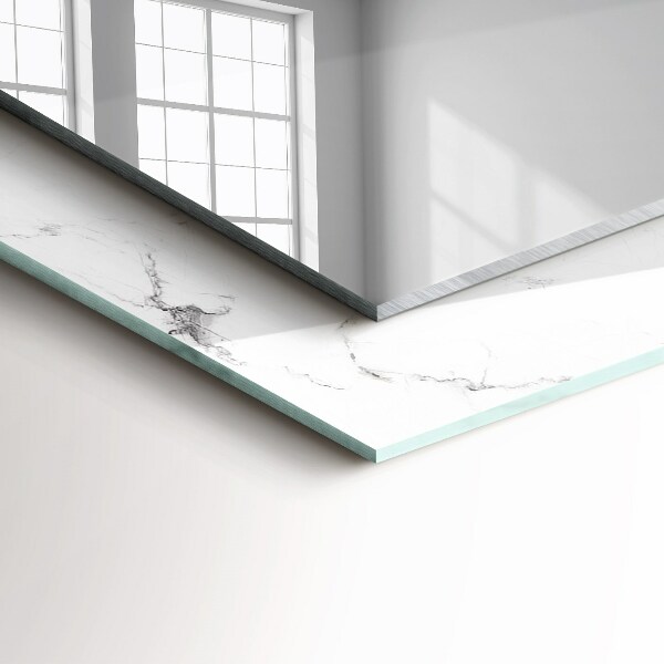 Wall mirror design White marble designs