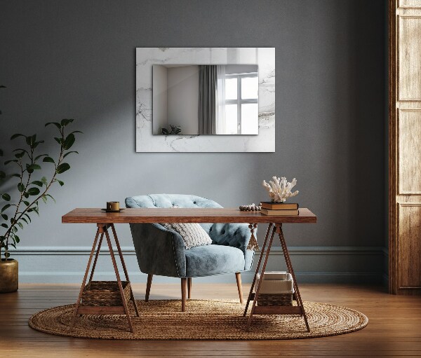 Wall mirror design White marble designs