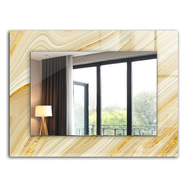 Wall mirror design Abstract yellow stripes