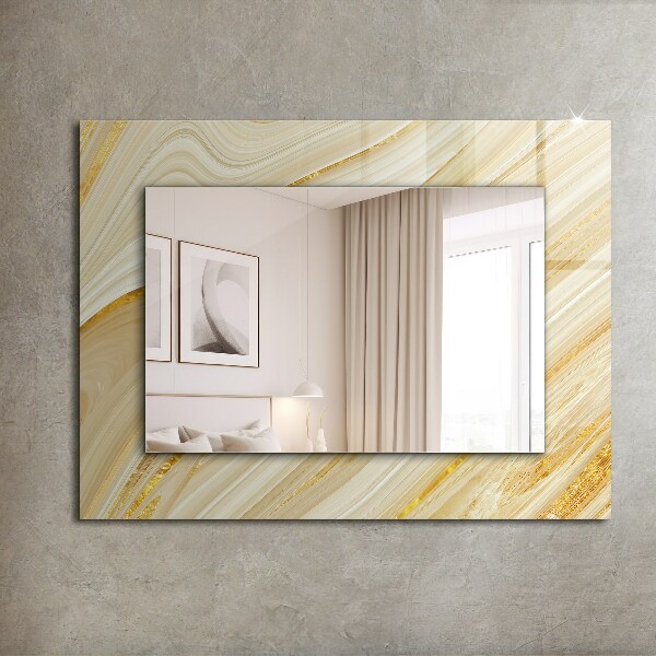 Wall mirror design Abstract yellow stripes