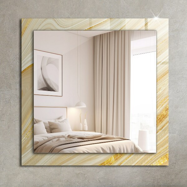 Wall mirror design Abstract yellow stripes
