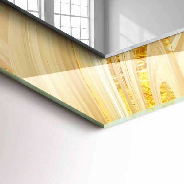 Wall mirror design Abstract yellow stripes
