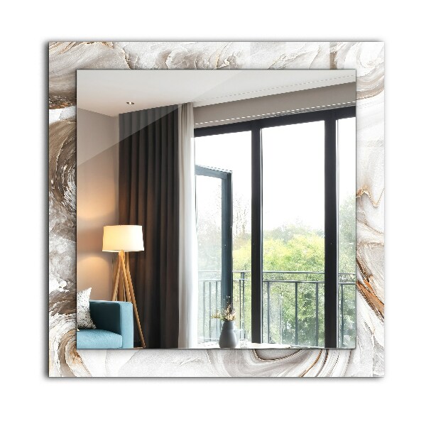 Decorative mirror Abstract marble motifs
