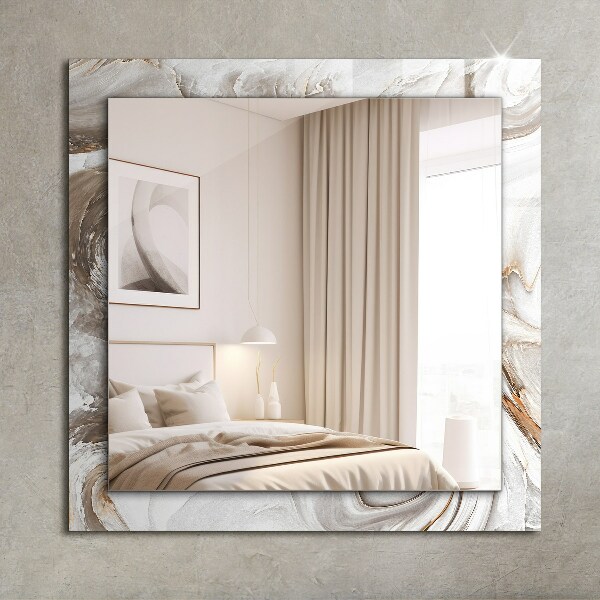 Decorative mirror Abstract marble motifs