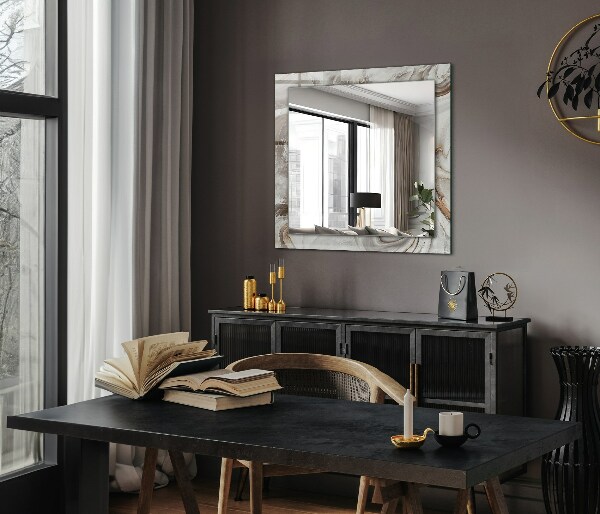 Decorative mirror Abstract marble motifs