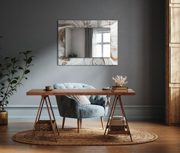 Decorative mirror Abstract marble motifs