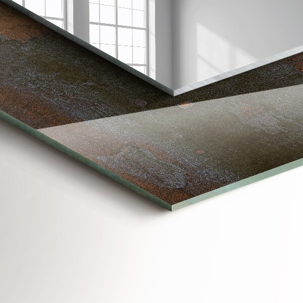 Wall mirror decor Fashionable rusty metal