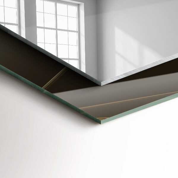 Mirror frame with print Geometric shapes